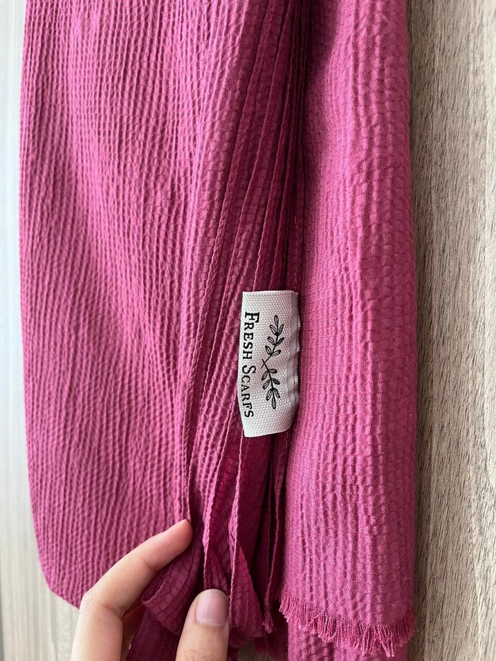 Pembe Kadın Şal freshscarfs - Görsel 4