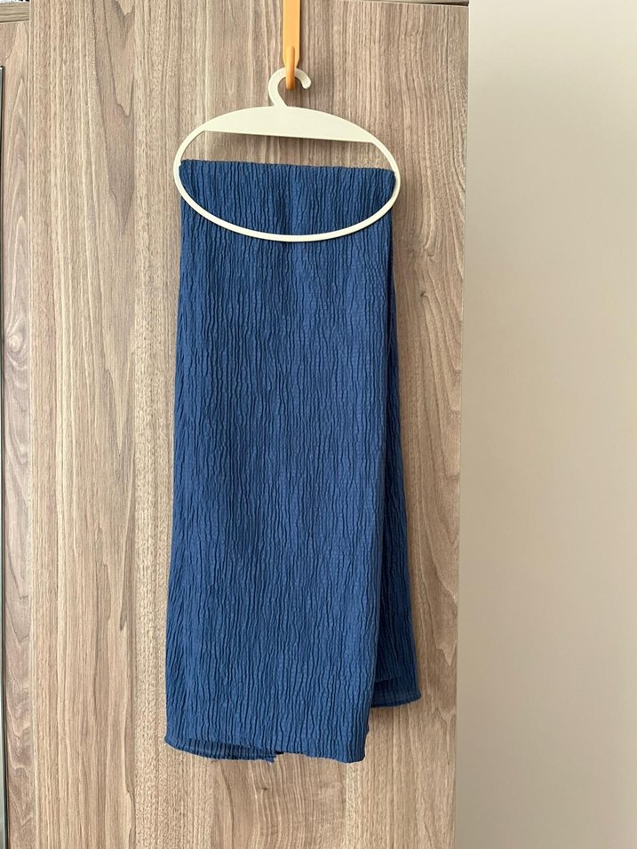 kadın mavi şal - Görsel 2