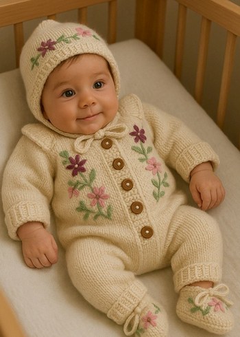 El Örgü  Bebek Tulumları tüm çeşitler - Görsel 13