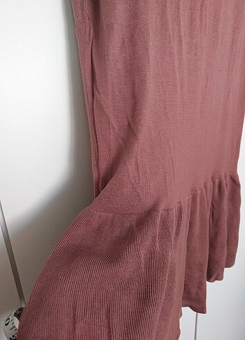 H&M Gül kurusu rengi tunik elbise