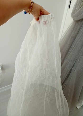 Gri Drapeli Uzun Abiye Elbise - Görsel 10