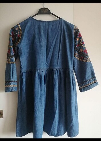 Zara Kız çocuk jeans kumaş elbise