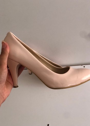 38 Beden Bej Modern Klasik Stiletto Kadın Ayakkabı