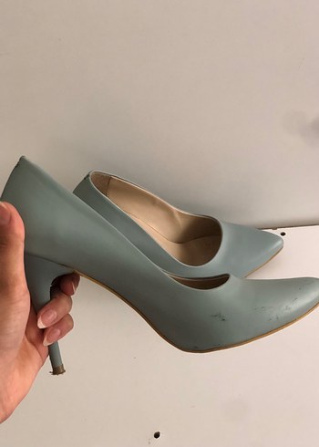 38 Beden Mavi Stiletto Topuklu Kadın Ayakkabı