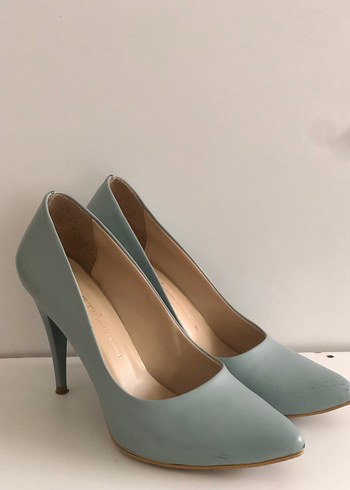 Mavi Stiletto Topuklu Kadın Ayakkabı