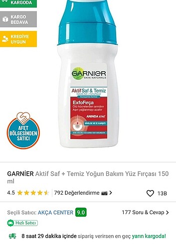 Garnier Yüz temizleme 