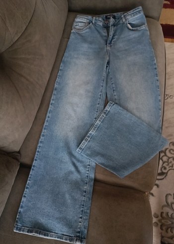 LCW Jeans Düğmeli Mavi Kadın Denim Pantolon