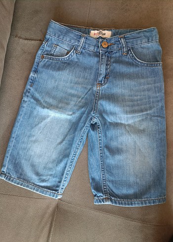 Erkek Çocuk Bol Kesim Mavi Denim Şort