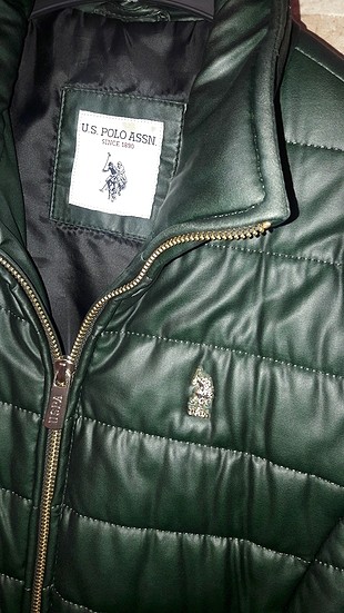 Orjinal Polo Deri Görünümlü Sisme Mont U.s Polo Assn. Mont %72 İndirimli -  Gardrops