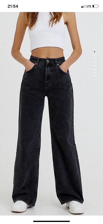 Pull bear geniş paça jean