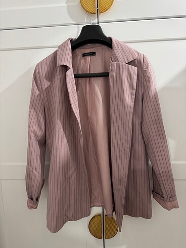 Trendyol & Milla Pembe çizgili blazer ceket