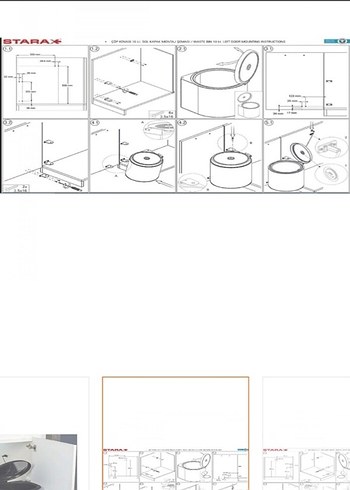 Gri Model dolap içi çöp kovası - Görsel 2