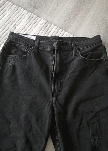 Kadın Siyah Denim Midi Jean