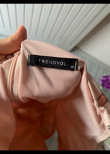 Trendyol & Milla Pembe Çiçekli Bohem Uzun Elbise