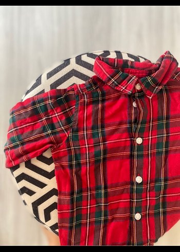 H&M Kırmızı Kareli Erkek Gömlek