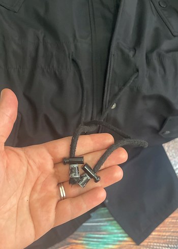 Siyah trençkot - Görsel 10