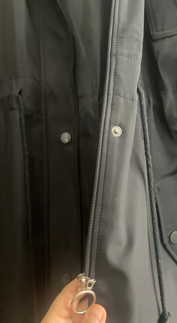 Siyah trençkot - Görsel 4