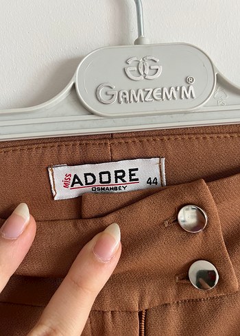 Kahverengi Bej Kadın Kumaş Pantolon - Görsel 3