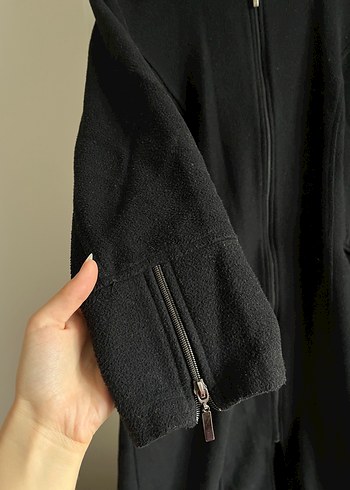 Kadın Siyah Fermuarlı Uzun Kaban - Görsel 4