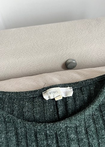 Yeşil Örgü Görünümlü Kadın Triko - Görsel 2