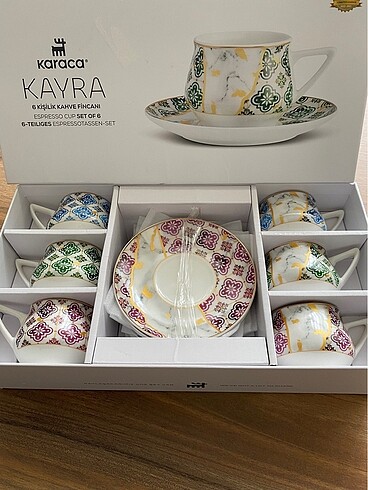 Karaca Home Kayra 6 kişilik kahve fincanı