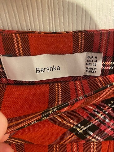 m Beden Bershka Ekose Mini Etek