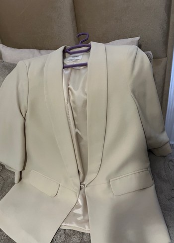 Koton Business Bej Şal Yaka Şık Ceket - Sıfır Ayarında - Görsel 3