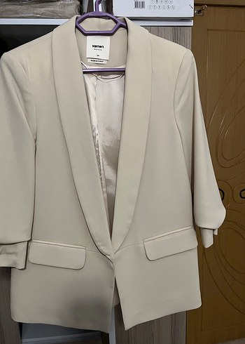 Koton Business Bej Şal Yaka Şık Ceket - Sıfır Ayarında - Görsel 2