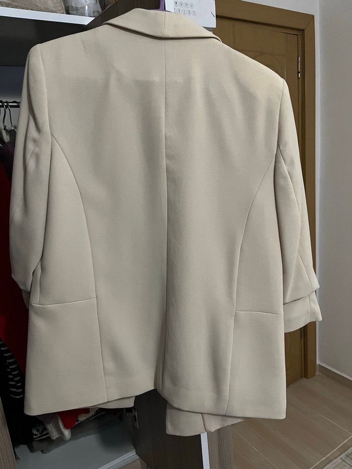 Koton Business Bej Şal Yaka Şık Ceket - Sıfır Ayarında - Görsel 4