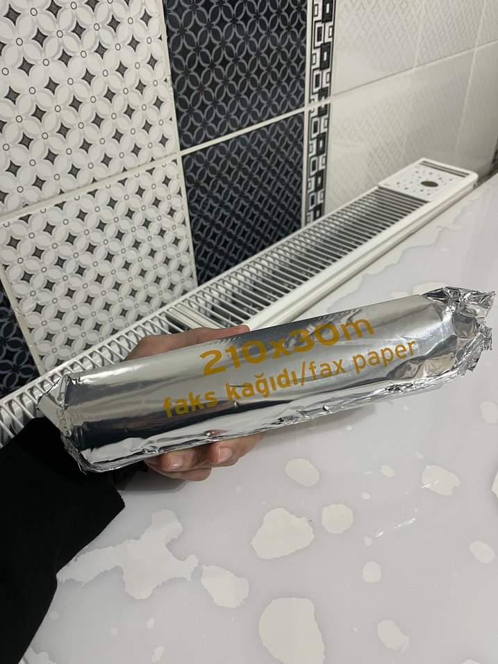 210x30m Gri Altın Renk Faks Kağıdı - Görsel 2