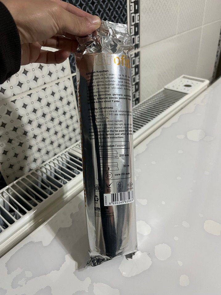 210x30m Gri Altın Renk Faks Kağıdı - Görsel 3