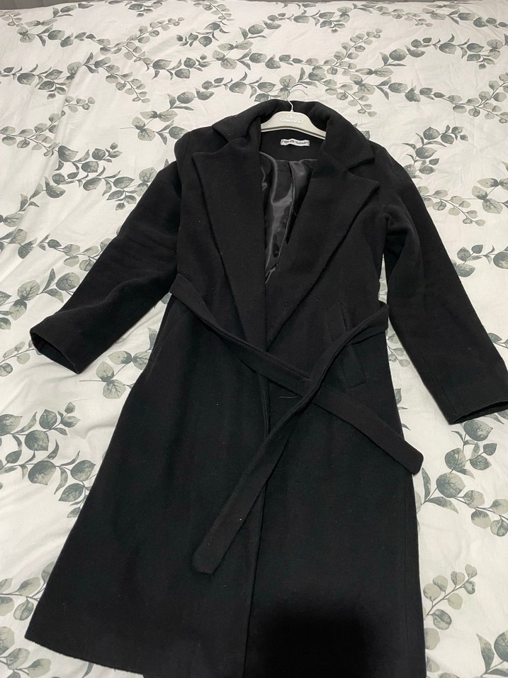 Siyah Kuşaklı Uzun Kaban - Görsel 2