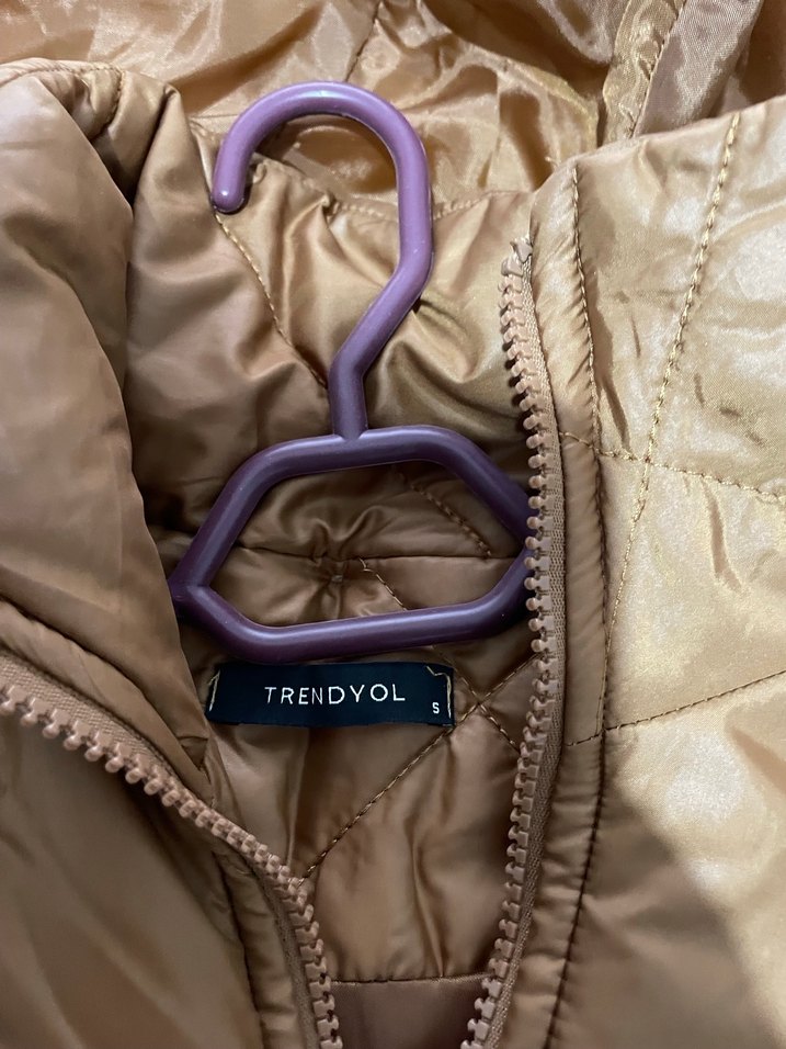 Taba Kapüşonlu Kadın Kışlık Mont - Görsel 2