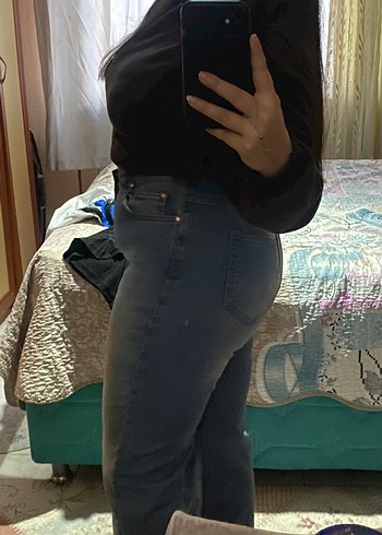 Mavi Kot pantolon trendyolmilla curve 42 beden - Görsel 4