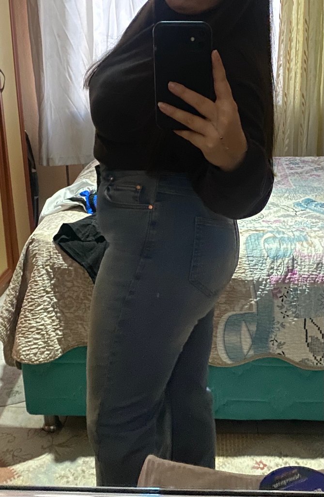 Mavi Kot pantolon trendyolmilla curve 42 beden - Görsel 4