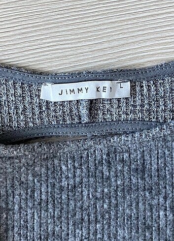 l Beden gri Renk Jimmy key triko elbise