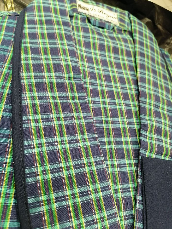 Çok Renkli Kareli Erkek sabahlık - Görsel 2