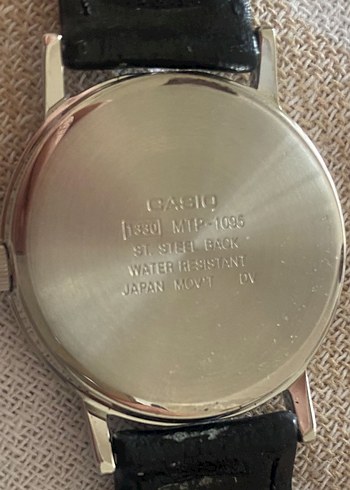 Casio Klasik Erkek Saat Siyah Deri Kayış - Görsel 3