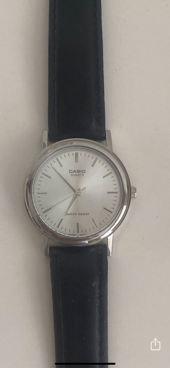 Casio Klasik Erkek Saat Siyah Deri Kayış - Görsel 2