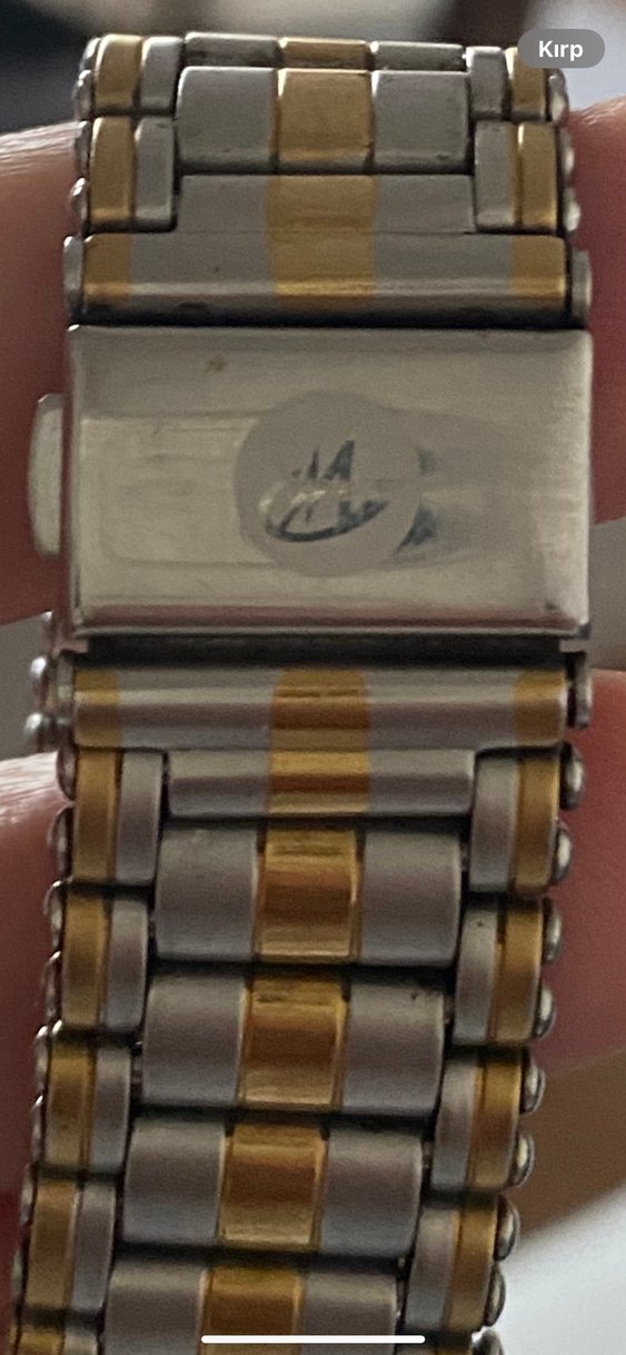 Christian Mode Altın Gri Düğmeli erkek saati - Görsel 4