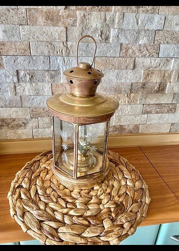 Pirinç Renkli Dekoratif Fener - Görsel 2