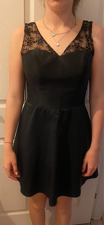 Saten mini elbise - Görsel 7