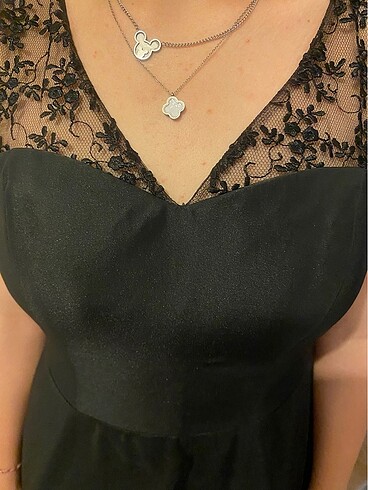 Saten mini elbise - Görsel 9