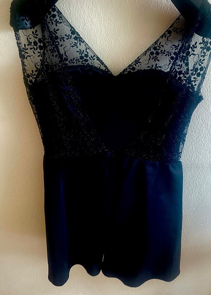 Saten mini elbise - Görsel 2