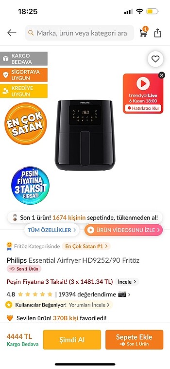 Philips essential airfryer