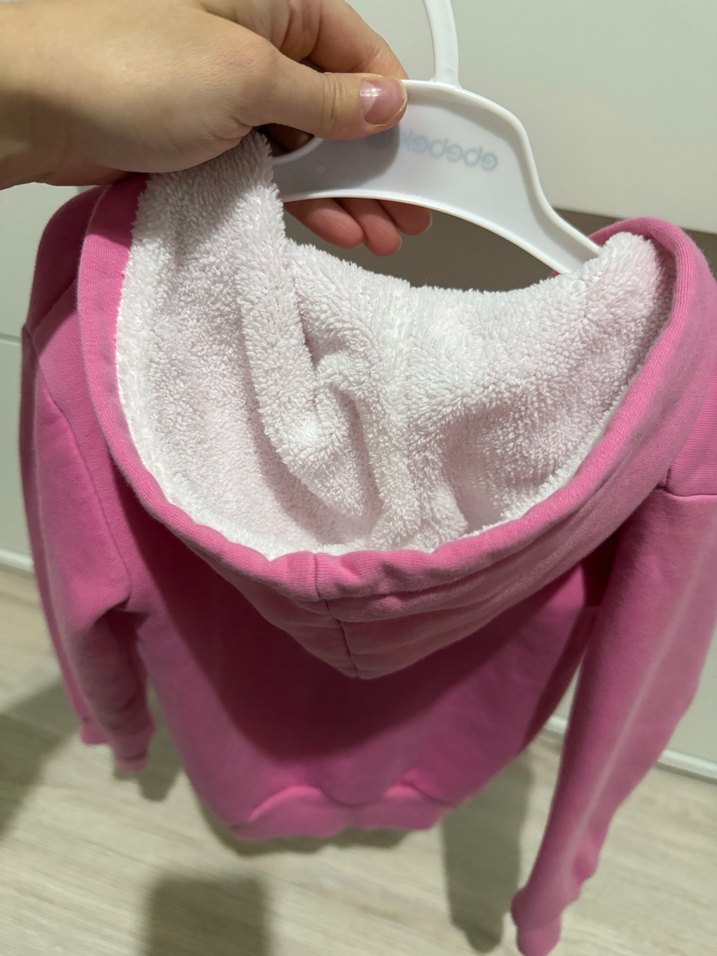 Kız Çocuk Kapüşonlu Fermuarlı Sweatshirt - Görsel 4