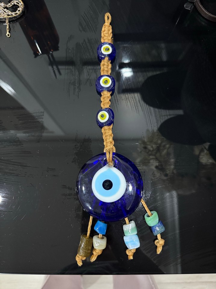 Renkli Mavi Cam Nazar Boncuğu - Görsel 2