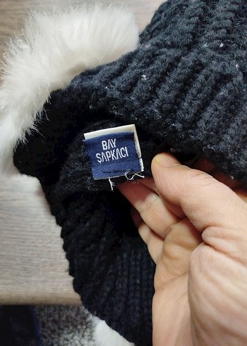 Kürk Detaylı Siyah Yün Kadın Bere - Görsel 3