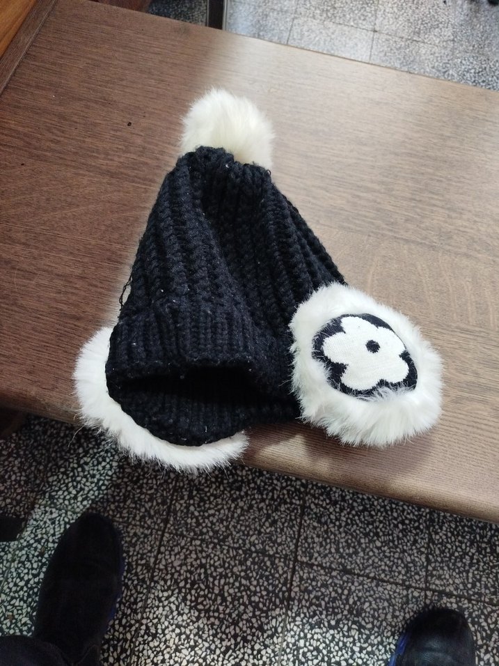 Kürk Detaylı Siyah Yün Kadın Bere - Görsel 2