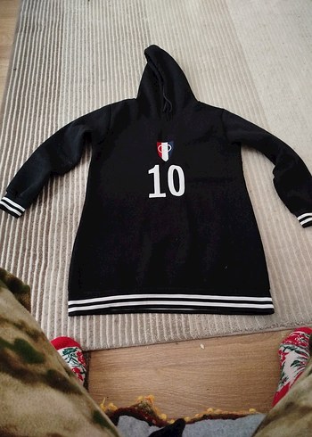 Siyah Kapüşonlu Sweatshirt - Görsel 3